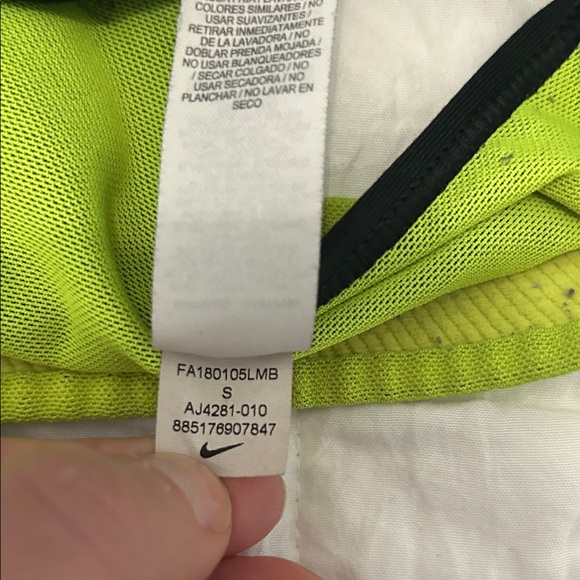 Nike Black Sports Bra with Green Accents - Picture 3 of 5